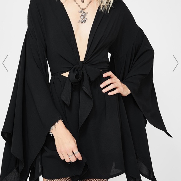 New girl order black bell sleeve mini dress - Picture 4 of 4